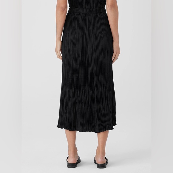 NWT Eileen Fisher Crushed Silk Maxi Skirt - Picture 4 of 9